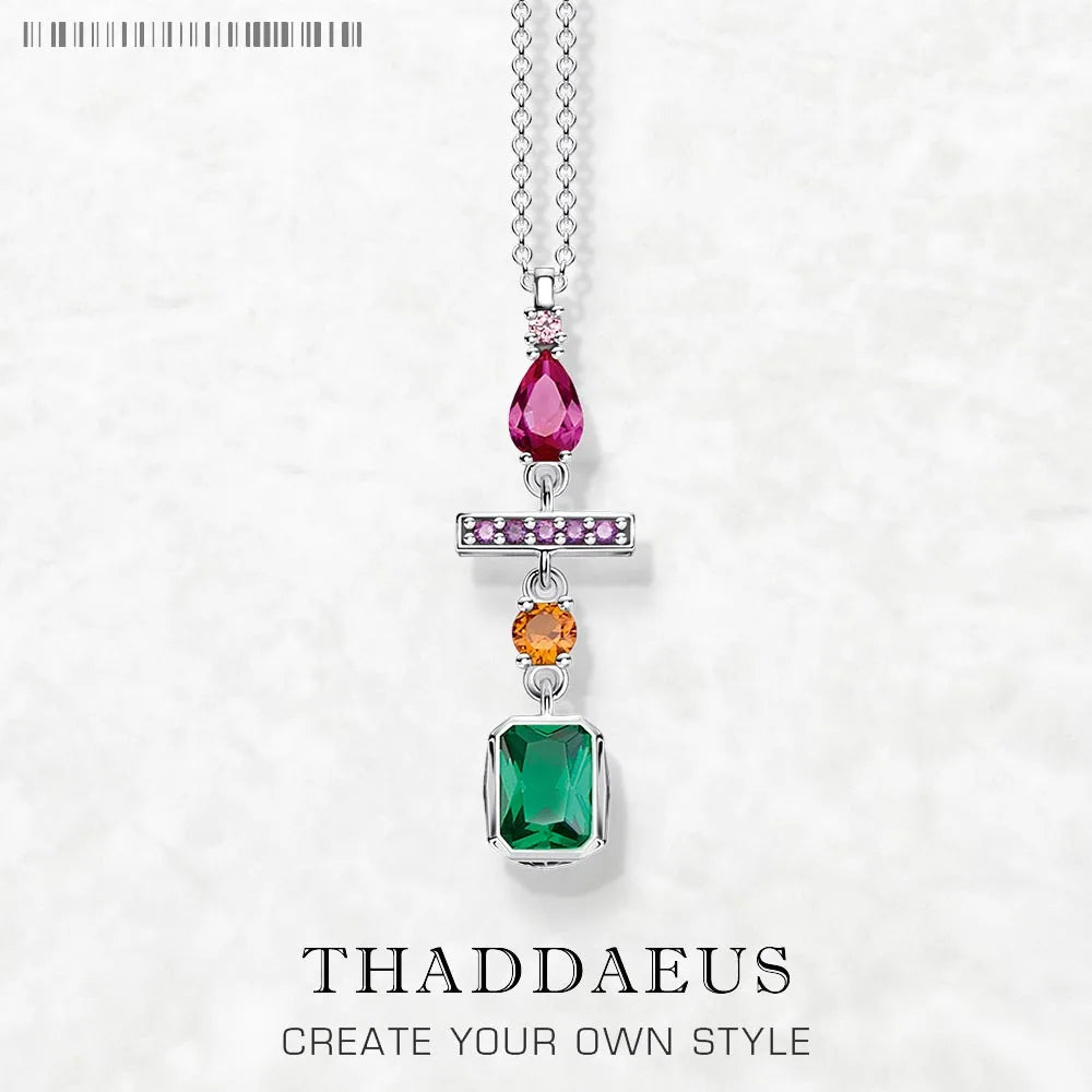 Silver necklace in zirconi