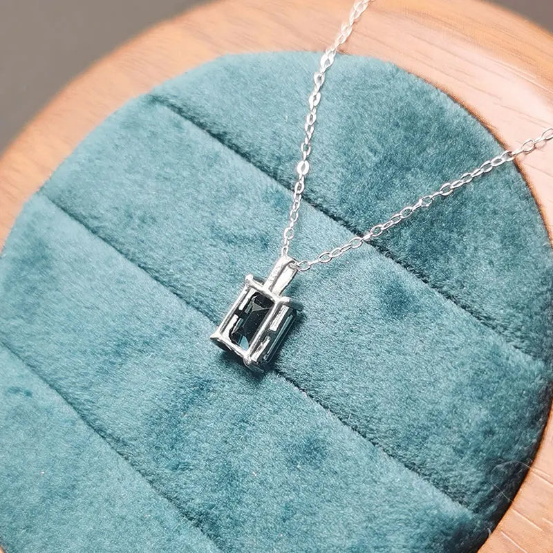 Collana Blu Topazio 925 Anello Argentato